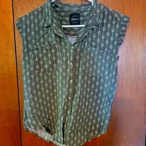 Aztec button up shirt